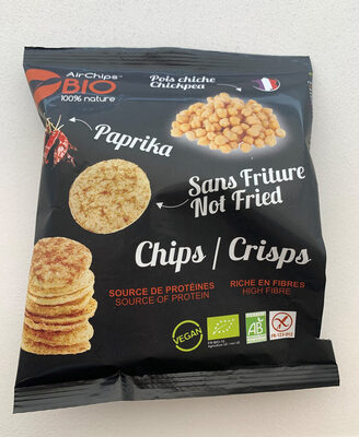 Chips bio de pois chiche au paprika sans gluten