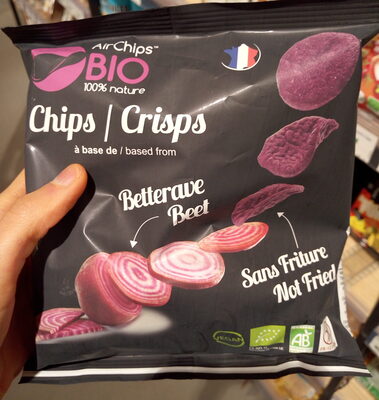 Air chips à base de betterave front packaging