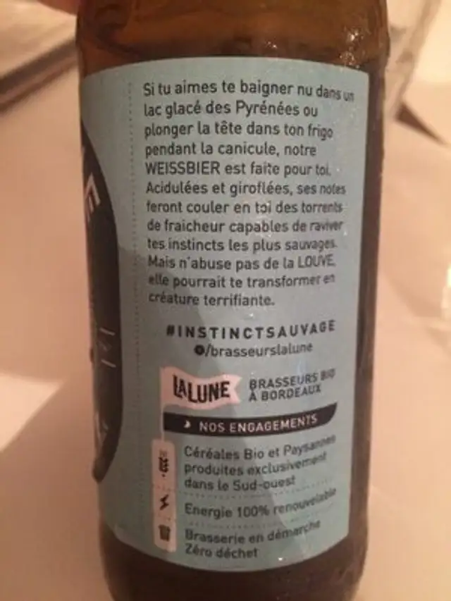 Louve ingredients label