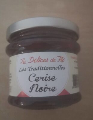 confiture de cerise noir front packaging