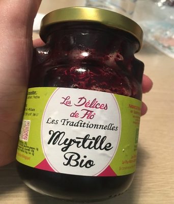 Confiture de myrtille bio front packaging