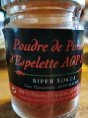 Poudre de piment d'espelette front packaging