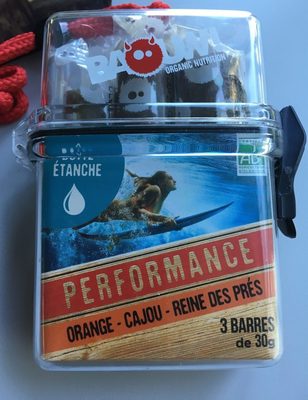 Barres Femme Performance Orange-Cajou-Reine des prés front packaging