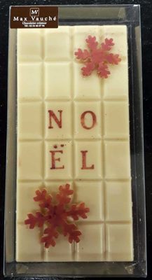 Tablette Noël chocolat blanc front packaging
