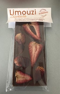 Tablette de chocolat lait fraise