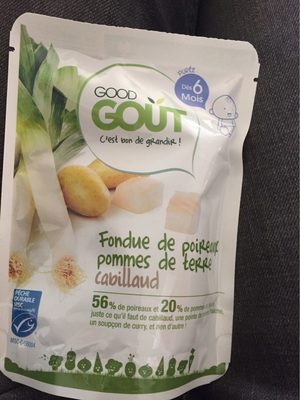 Fondue de poireaux, pommes de terre, Cabillaud-Good Gout-190g