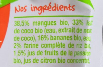 Brasse lait coco mangue banane passion-Good Gout-90g ingredients label