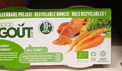 Good goût  baby carotte patate douce lentilles