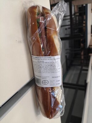 Sandwich jambon pays (OCCITAN) front packaging