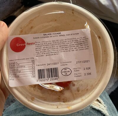 Salade Océane front packaging