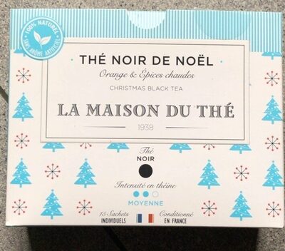 Thé noir de Noël orange&épices chaudes front packaging