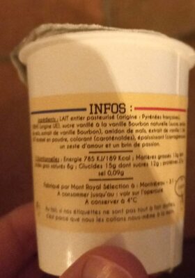Yaourt vanille