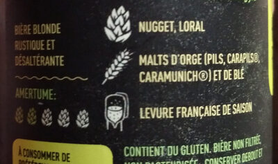 1984 Sour Saison ingredients label