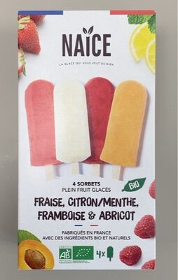 4 sorbets Plein Fruit Glacés front packaging