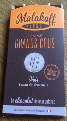 Chocolat noir 72% Venezuela front packaging