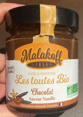 Les toutes Bio - chocolat saveur vanille front packaging