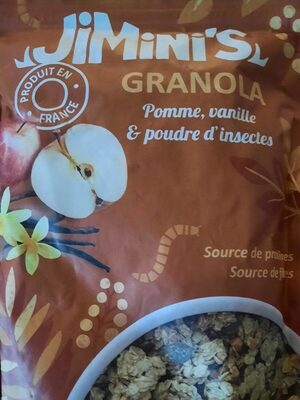 Granula pomme, vanille et poudre d'insectes
