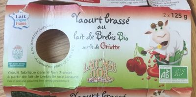 Yaourt brassé au lait de brebis bio sur lit de Griotte