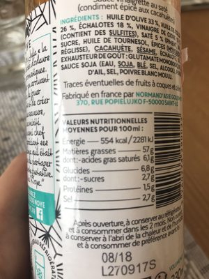 Sauce salade au saté