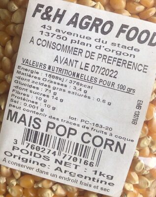 Mais pop corn