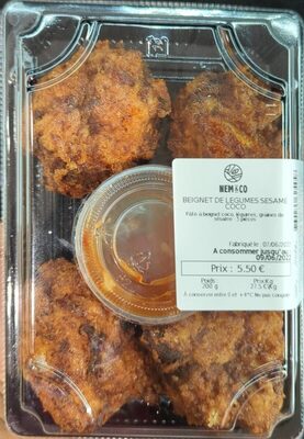 Beignets de légumes sésame coco