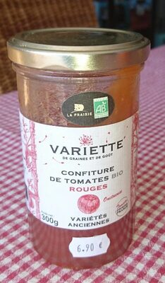 Confiture de tomates bio rouge front packaging