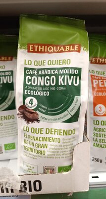 Café arábica molido Congo Kivu