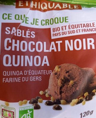 Sablés chocolat noir quinoa