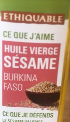 Huile vierge sesame