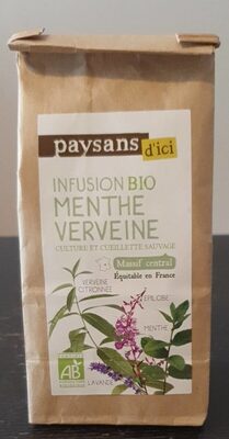 Infusion Bio Menthe Verveine front packaging
