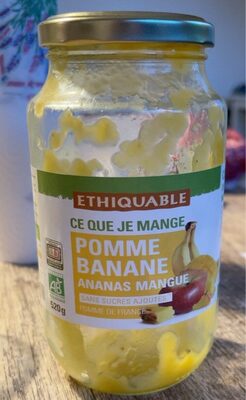 Purée Pomme banane ananas mangue