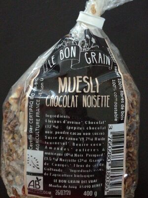 Muesli chocolat noisette