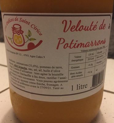 Velouté de potimarrons