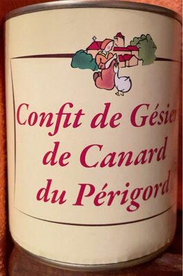 Confit de gésiers de canard du Périgord front packaging