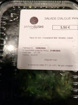 Salade d'algues wakame