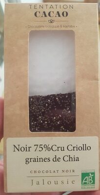 Noir 75% cru criollo graines de Chia