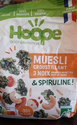Muesli croustillant super-graines & spiruline 3 Noix