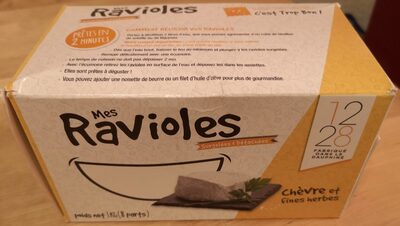 Ravioles Chèvre et fines herbes