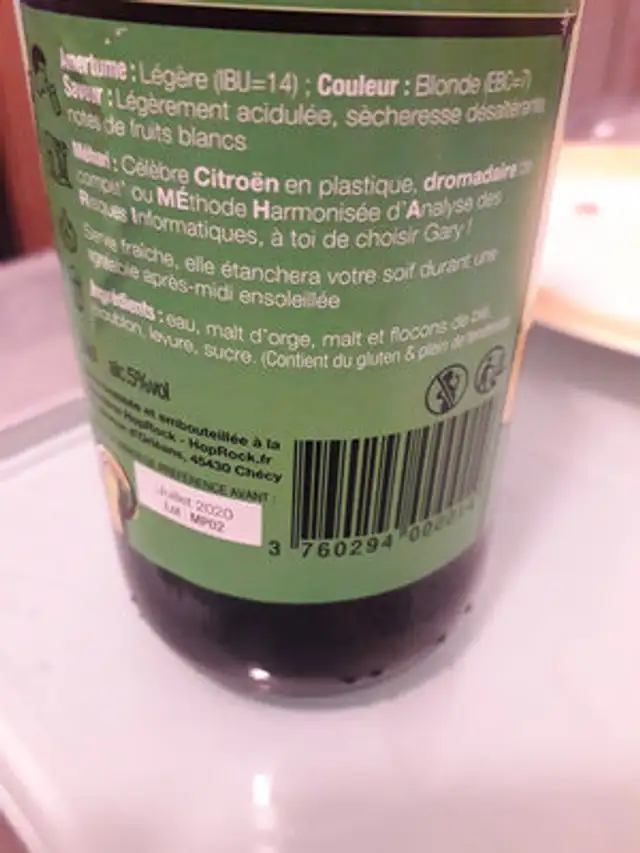 mehari's paradise ingredients label