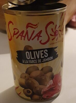 Olives à la farce de jambon front packaging