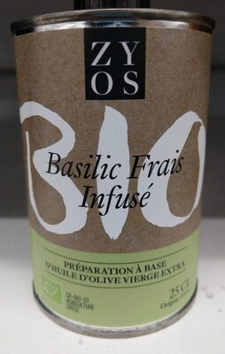 Basilic frais infusé front packaging