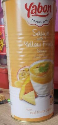 Sauce au fruit front packaging