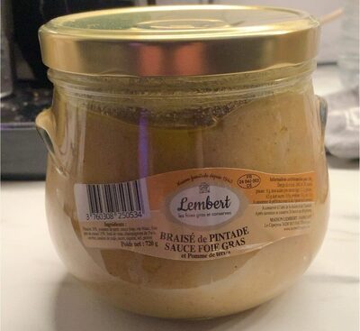 Braisé de pintade sauce foie gras