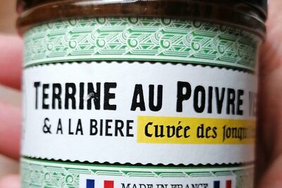 Terrine au poivre vert et bière front packaging