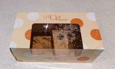 Utopy de Normandie, bûche caramel beurre salé, cœur vanille bourbon de Madagascar