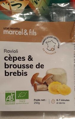 Ravioli cèpes  et brousse de brebis