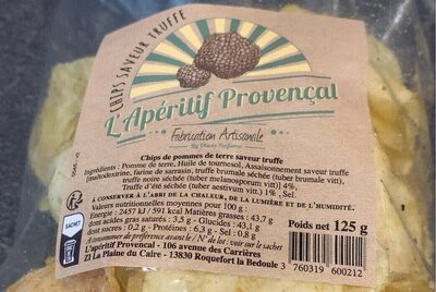 Chips de pomles de terre saveur truffe