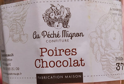 Confiture poires chocolat front packaging