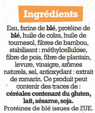 Suprêmes panés végétaux et gourmands ingredients label