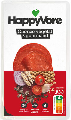 Chorizo végétal & gourmand front packaging